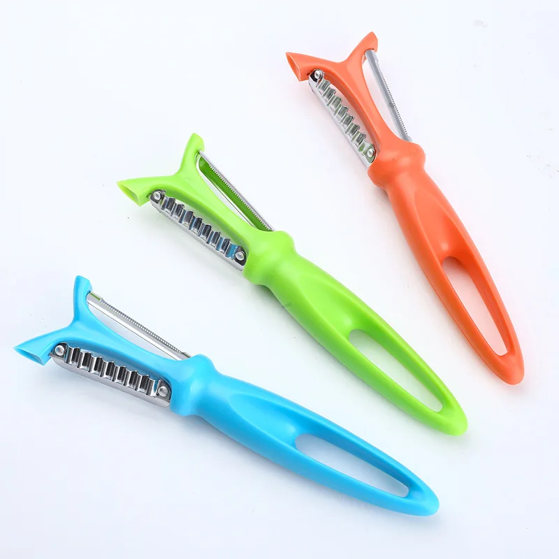 

Multifunction Kitchen 2 in 1 Peeler Julienne Grater Tool, Green/blue/orange