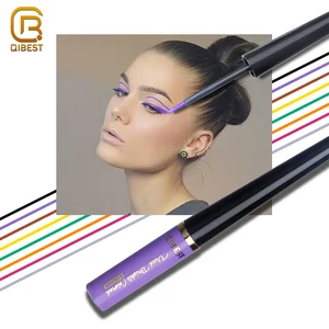 QIBEST Metallic Shiny High Saturation OEM Matte  Color  Liquid Eyeliner