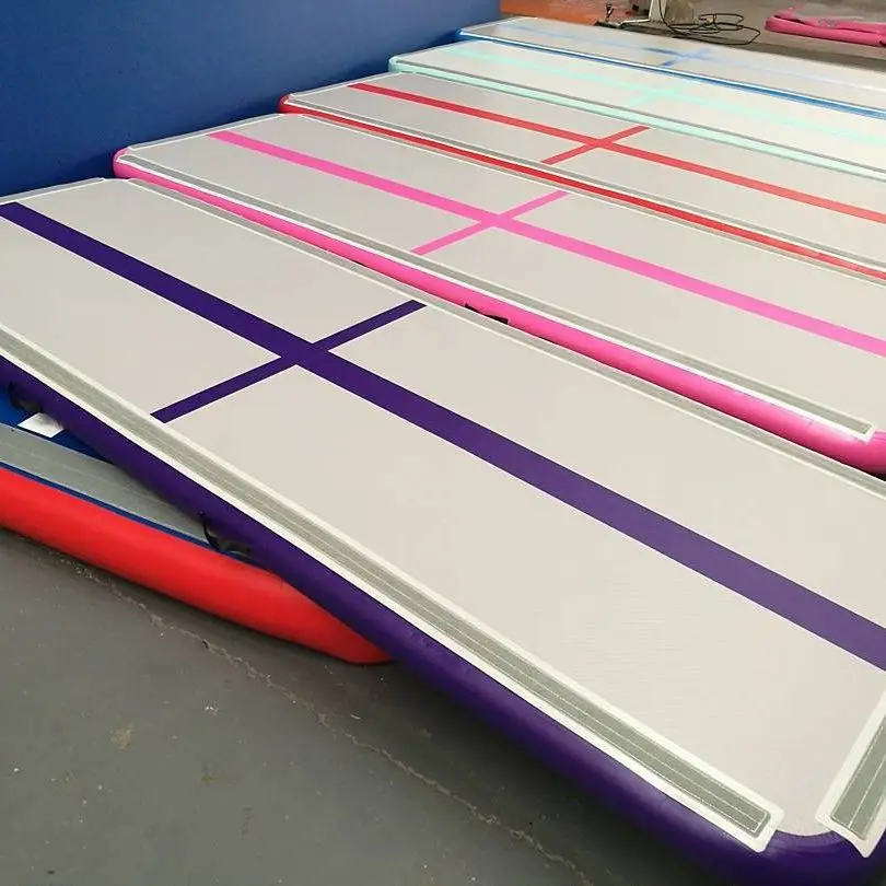 Newest Handle And Footrest 0.9mm Dwf Inflatable Gymnastics Air Track