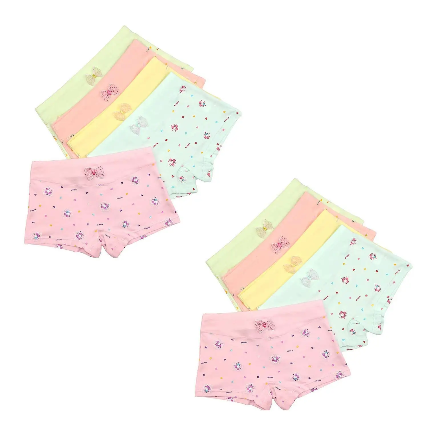 Ku-lee Kids 5 Pack of Underwear Little Girls Cotton Briefs for Toddler,Teens 2T-14
