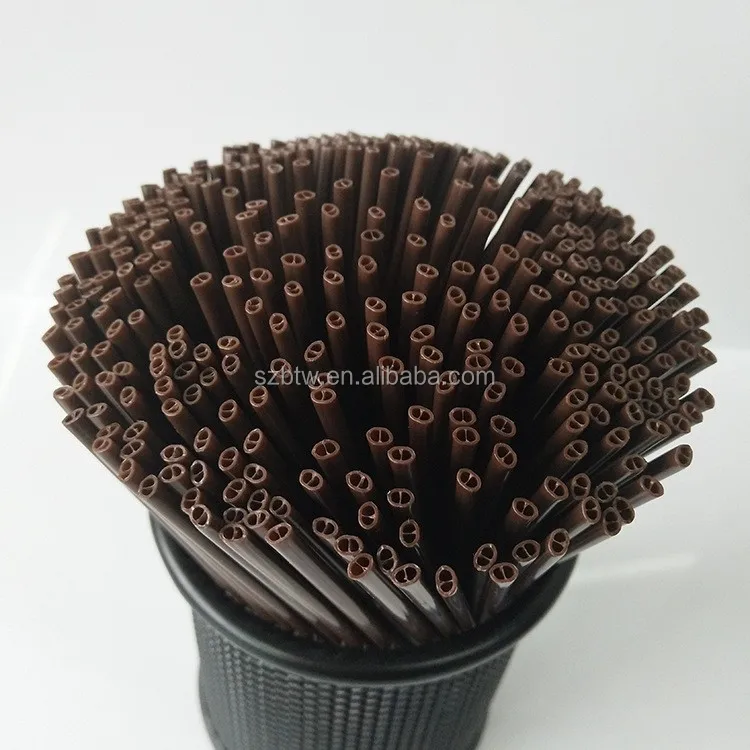 Ecofriendly 500pcs One Time Disposable Stir Double Barrel Stirrer Drinking Plastic Hot Drink