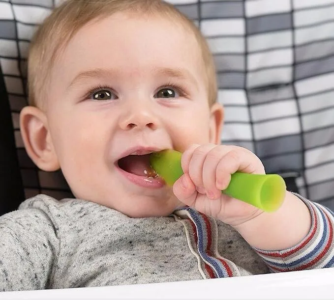 Baby Eating Spoons Silicone Soft Spoon Candy Color Children Feeding Spoons Heat Sensing Thermal Silicone Safety