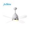 Wifi 4 transparent acrylic ABS blades restaurant decorative lighting soundless ox kids ceiling fan with light