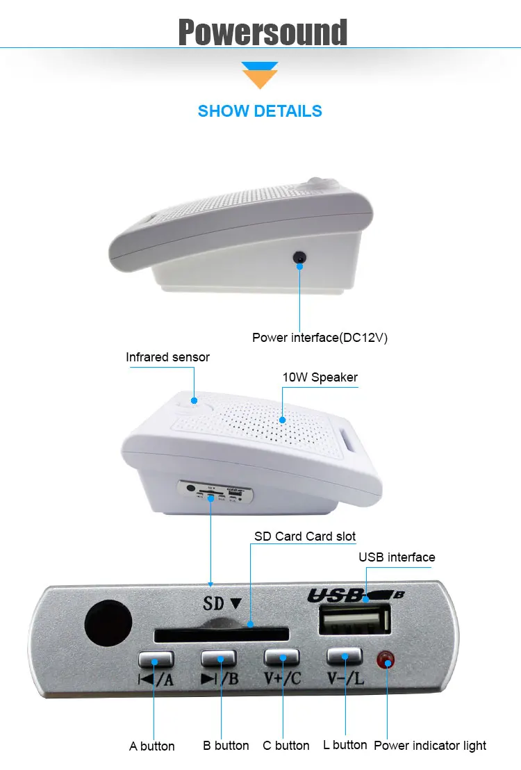 Construction Site Safety Reminder Long Distance Pir Infared Motion