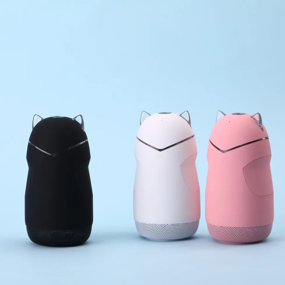 2019 new design gift promotion cute mini speaker cat style portable bluetooth speaker support bluetooth/TF card/hands-free call - ANKUX.COM
