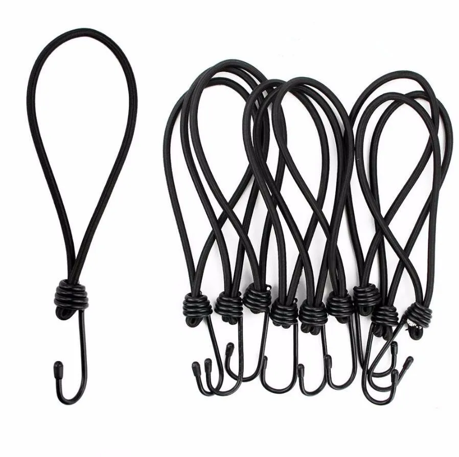 Bungee Cord Hook Ties Shock Cord Loop With Plastified Metal Hook - Buy ...