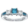 Customized Best quality best selling blue wedding ring