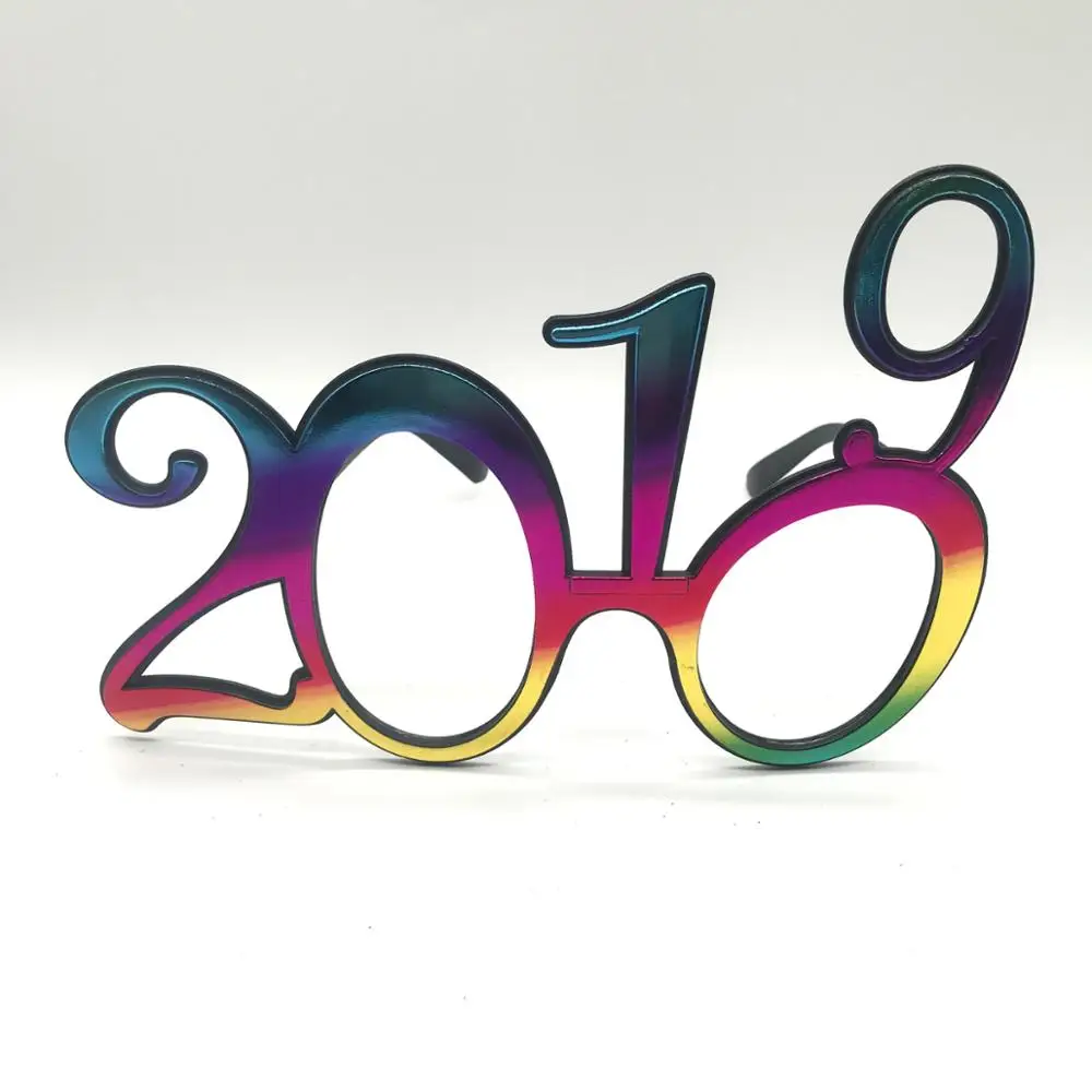 Colorful Plastic Glasses Frames Happy New Year Party Glasses In Cool