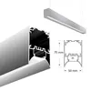 Deep set lens aluminum extrusion dual deck 25mm width suspending profile