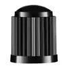 Universal Black Plastic Tire Valve Stem Caps