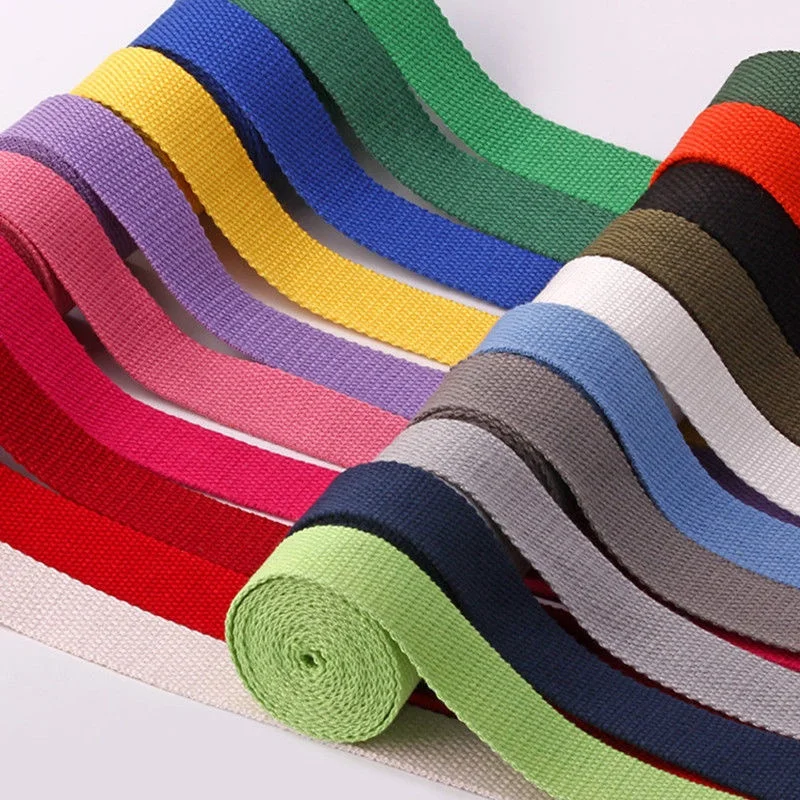 

ZONESIN 67 Colour Heavy Organic Braided Cotton Canvas Webbing Roll For Pet Dog Collar, 67 colors available