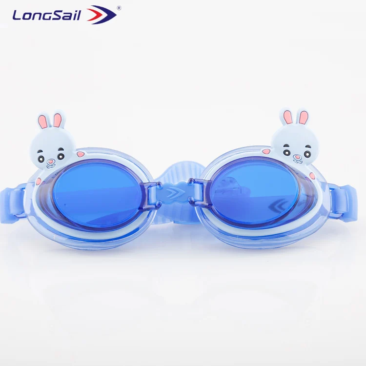 

Amazon selling well outdoor novelty customable shark cartoon children swimming glasses set kids from China supplier