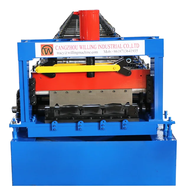 
Automatic Control Metal Floor Deck Roll Forming Machine / Steel Floor Tile Making Making Machine 