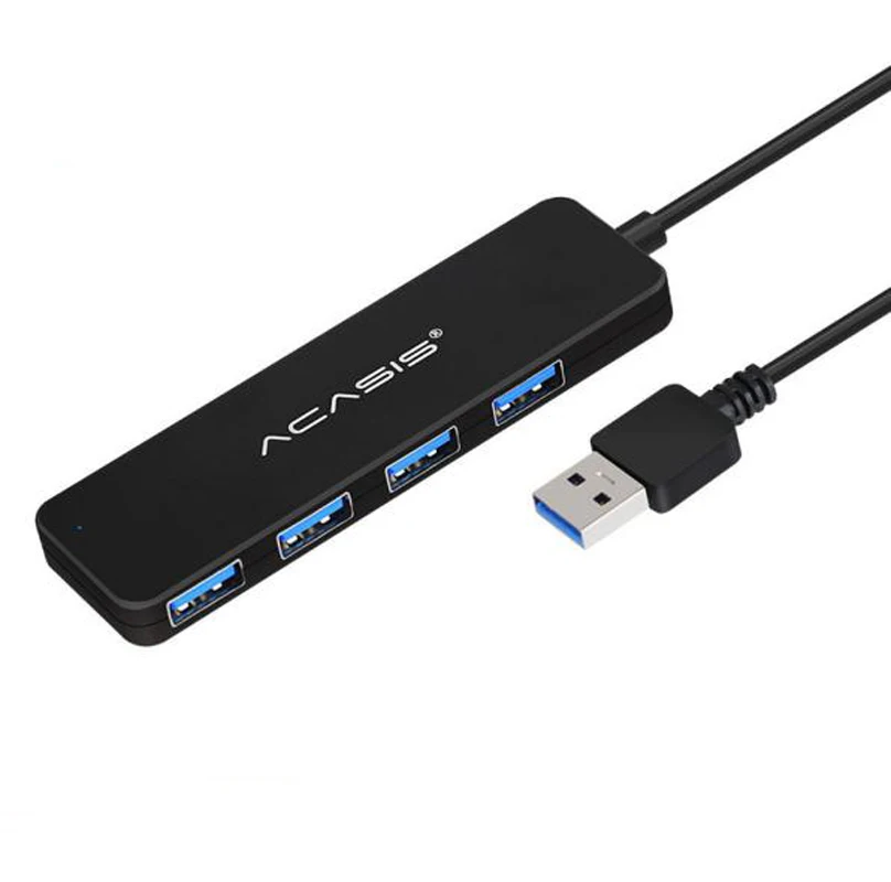 

4 Ports usb 3.0 Adapter Usb hub with switch, Black