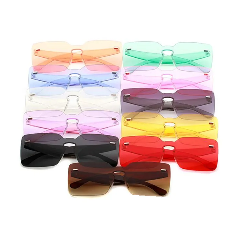 

Wiipu rimless sunglasses women 2019 trending products ladies fashion shades yellow orange purple sun glasses