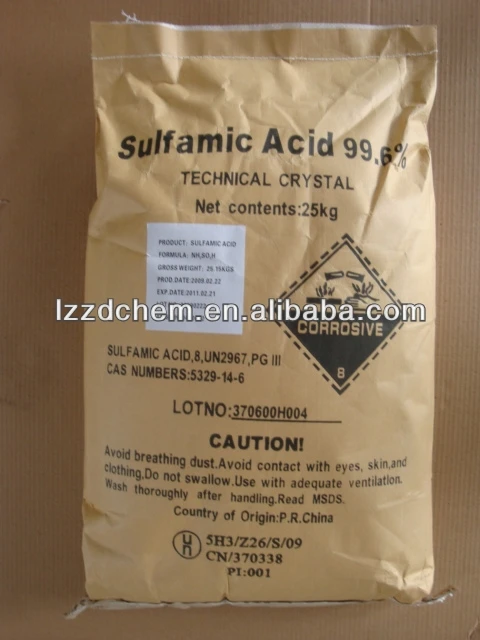 
white crystal sulfamic acid 99.5% 