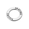 wholesale stock alloy 2016 winter skate figure skating ring charm