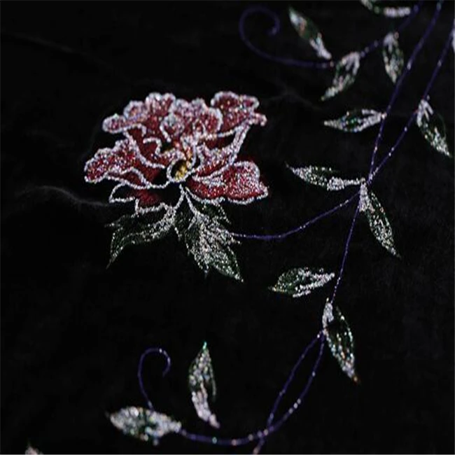 
dyed jacquard metallic silk lurex velvet fabric 