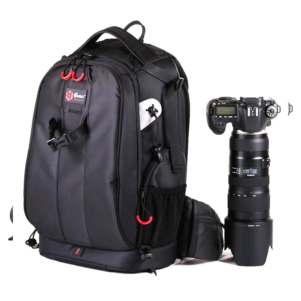 

DSLR camera backpack, Red, black