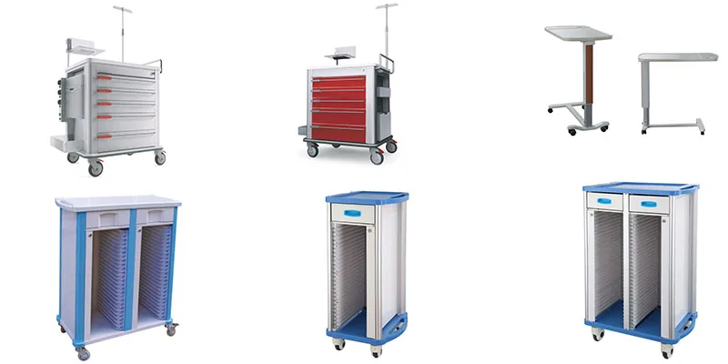 Best sales medical equipment hospital furniture emergency trolley crash cart for surgery room