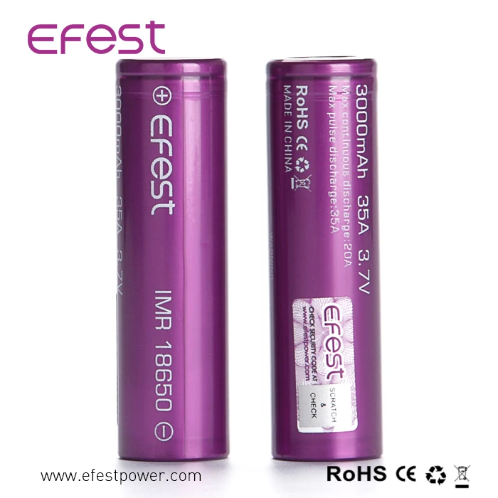 Wholesale electric bike battery price scooter battery efest 18650 35A new pushing