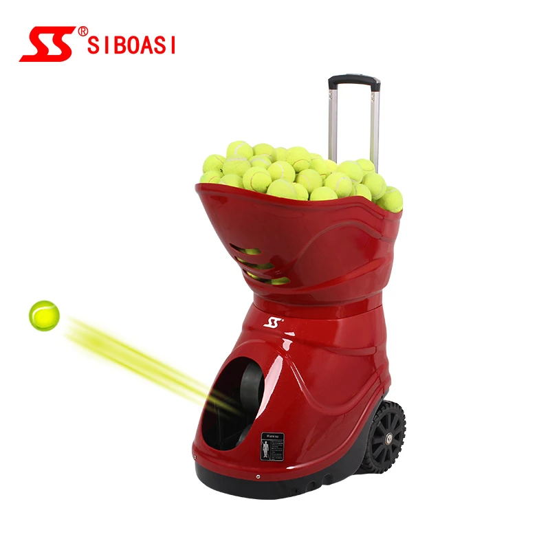 

Li-battery and remote control tennis ball machine siboasi S4015, Black