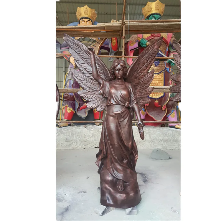 Handcarved Metal Brass Indoor Angel Statue Life Size Bronze Statue