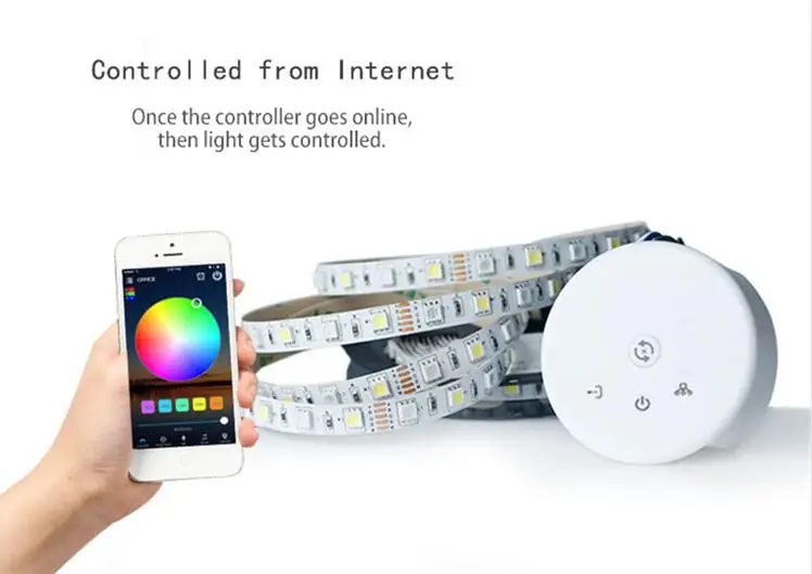 WIFI LED RGBW ZJ-WFUF-170 led controller for strip sets by Smart Phone