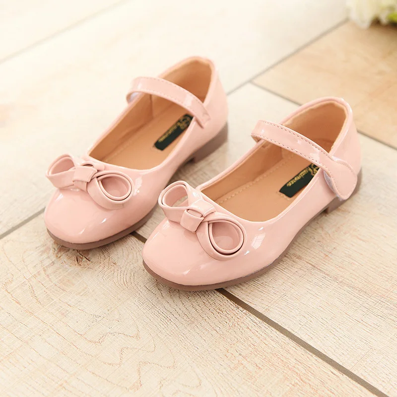 

Hot selling bright leather party princess children girl shoes, Black/pink/red