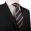 Custom Gold Stripe Men's Uniform Silk Logo Ties