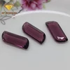 Flat back cabochon cut rhodolite color glass gems stone irregular glass gemstone