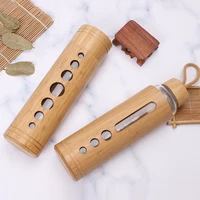 

BPA free bamboo lid glass water bottle for drinking water