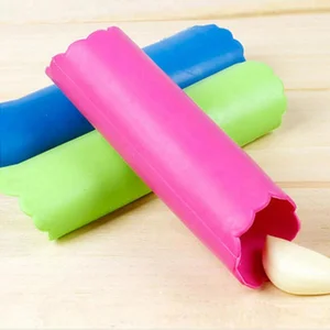 Image of Practical Kitchen Garlic Press Silicone Manual Garlic Peeler