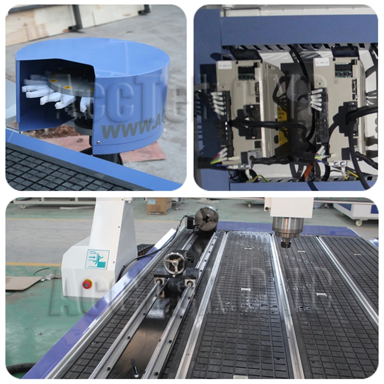 ATC CNC Router 2030 9kw Air Cooling Spindle Linear Auto Changer Engraving Pattern on MDF Woodworking Machine