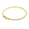 Top Quality silver brass factory cusotmize micro pave cz clip on classic women cz bangle