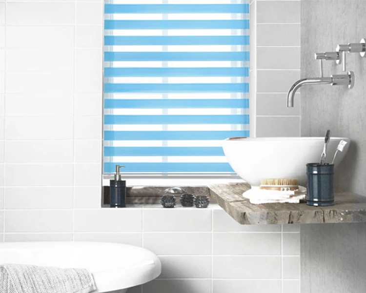 

best sellers double layer light filtering fabric day and night zebra roller blinds, Various colors for you to choose