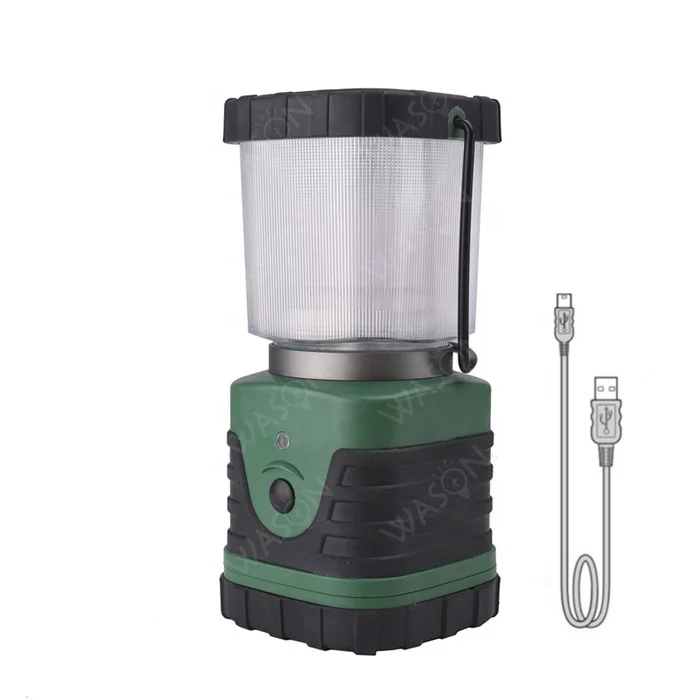 Manufacturer 500 lumens 4 modes strong light ultra bright micro USB rechargeable camping led lantern light with handle and hook