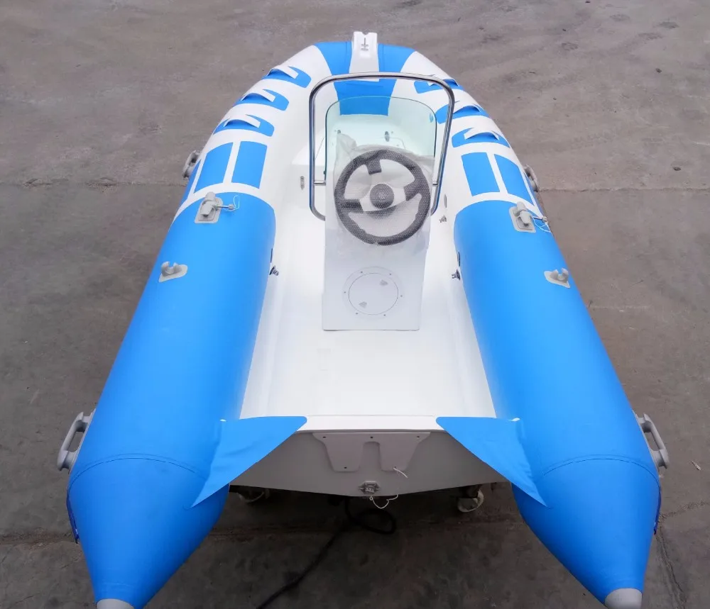 3.3m blue and white CE Certificate Fiberglass Inflatable Boat with