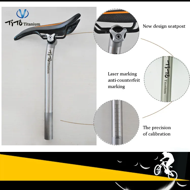 TiTo manufacturer titanium alloy after float seatpost bicycle seatpost suitable for road bike/MTB bike parts