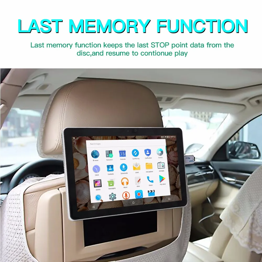 Android 7.0 1280*800ips Car Headrest Touch Screen Monitor With Wif