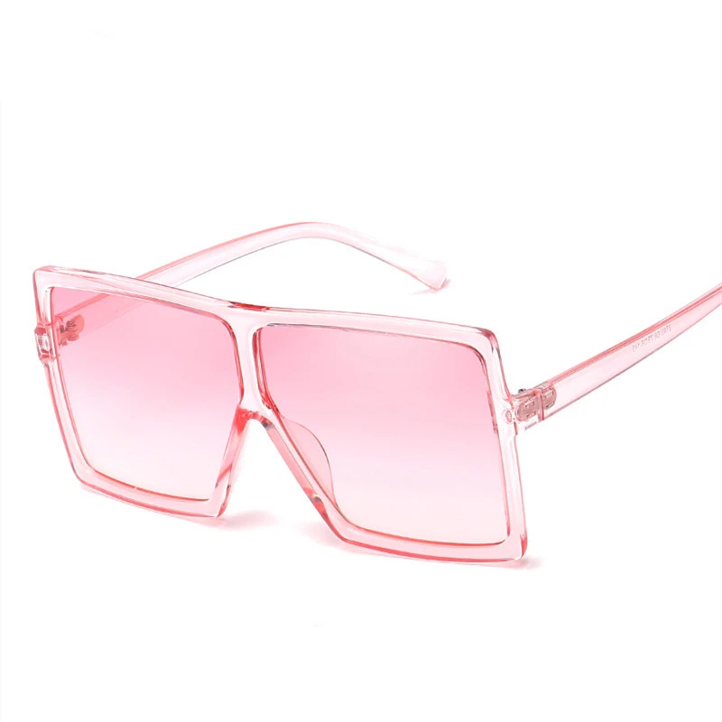 

2019 Oversized Sunglasses Women Big Frame Square Sun Glasses Men Brand Designer 2019 New Vintage Gradient Shades Eyewear