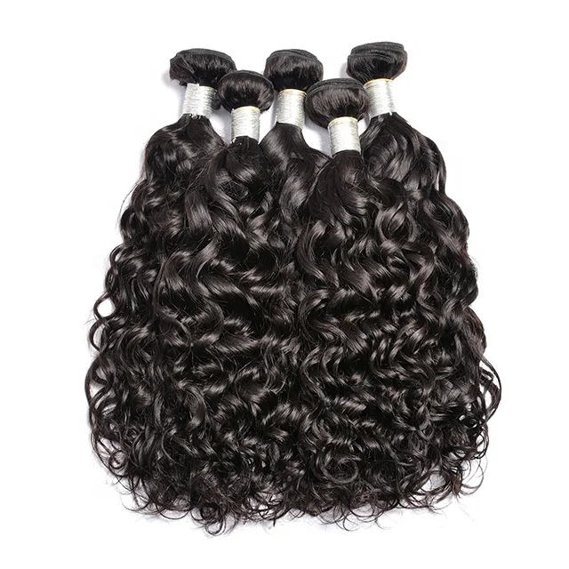 

Cuticles Aligned water wave hair bundles 100 unprocessed raw human hair wet and wavy hair extensions