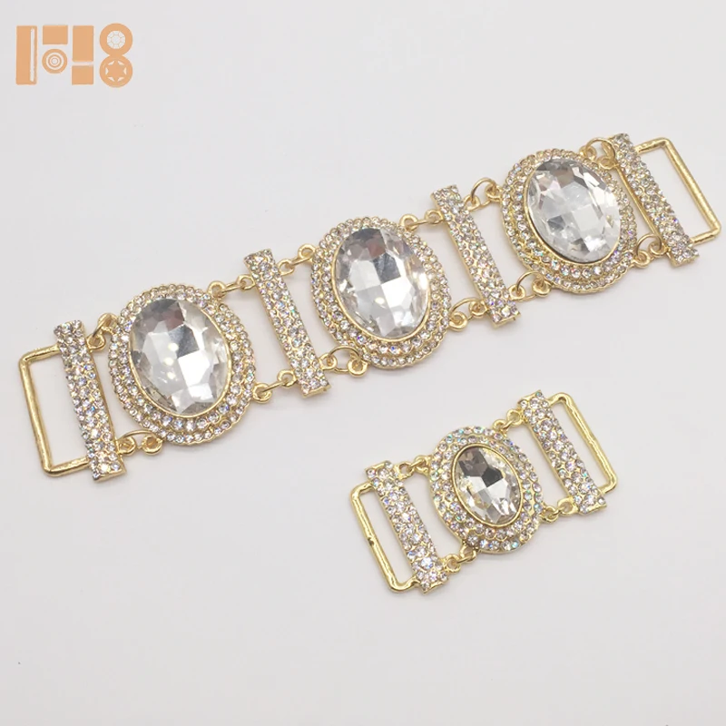 

New Design Clear Crystal Rhinestone Bikini Connectors Metal Chain Connector