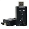 7.1 External USB Sound Card USB to Jack 3.5mm Headphone Audio Adapter Microphone Sound Card For Mac Win Compter Android Linux