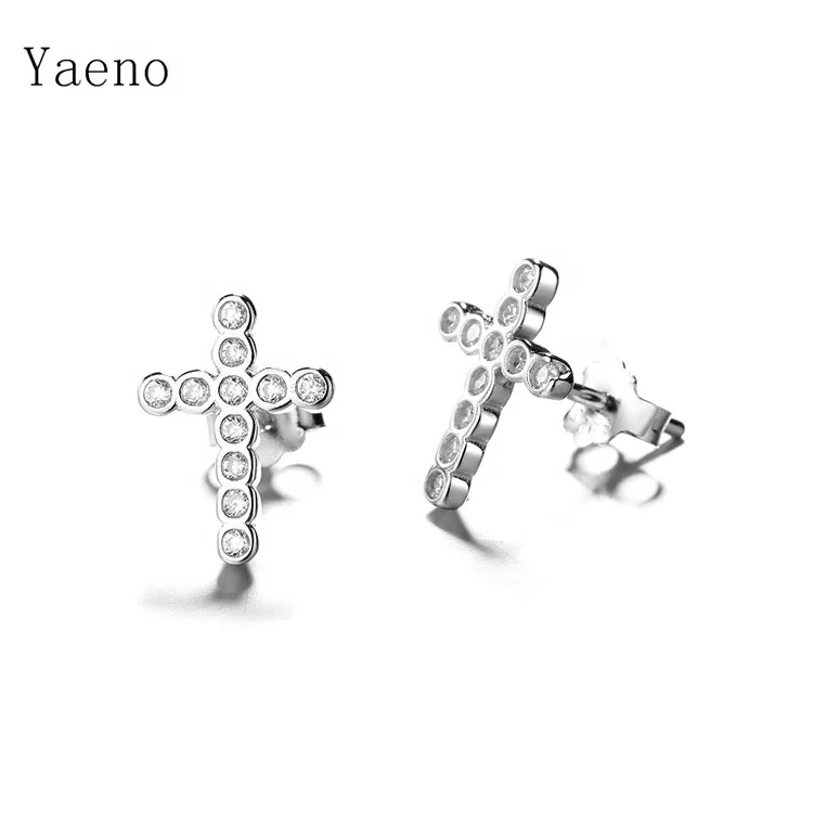 

Hot Sale New Design 925 Sterling Silver Party Cross Earring Cross