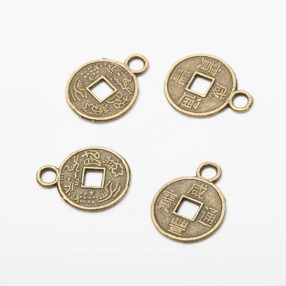 

Fashion jewelry Metal zinc alloy Chinese coin charms, N/a