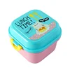 A portable lovely food storage plastic lunch box for school kids