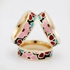 Promotional mini custom colorful hard enamel jewelri metal scarf ring