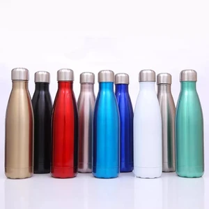 2019 Amazon ready to ship private label 500ml shinny stainless steel vacuum water bottle double wall flasks thermoes