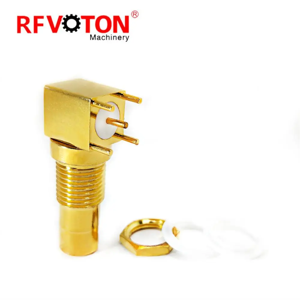 RCA female right angle coaxial connector for PCB mount factory